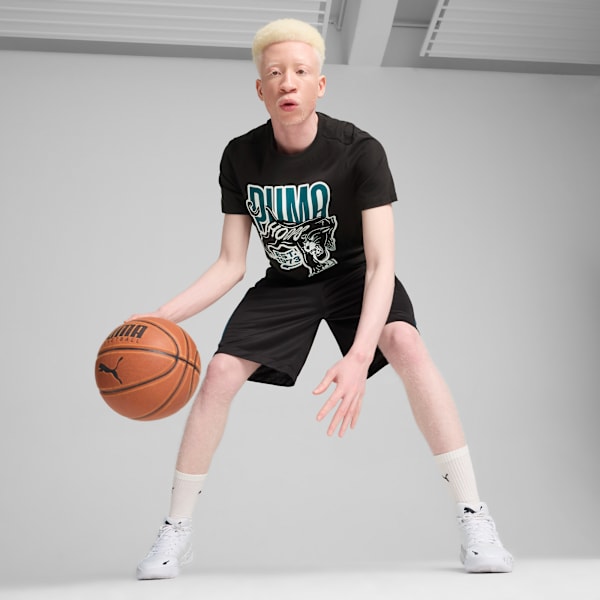 メンズ バスケットボール ショット ブロッカー ショーツ, PUMA Black-Cold Green, extralarge-JPN