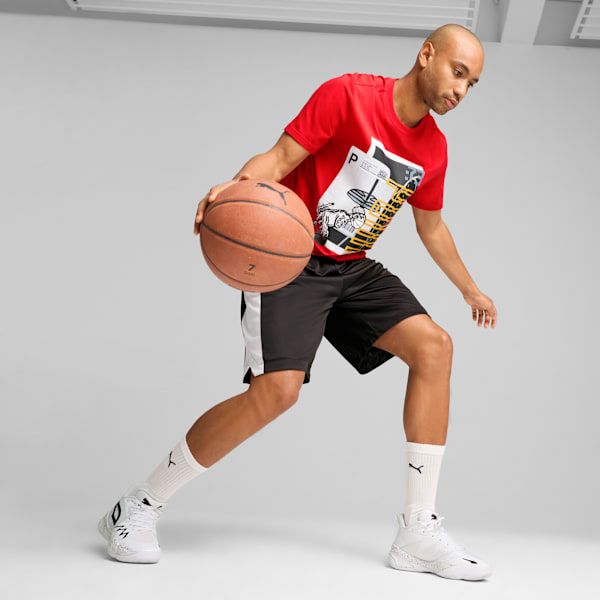 メンズ バスケットボール ショット ブロッカー ショーツ, PUMA Black-PUMA White, extralarge-JPN