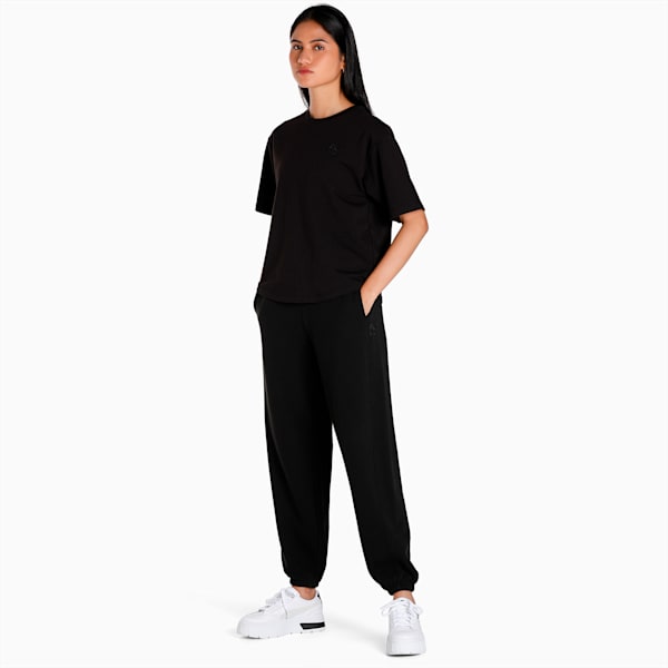 Infuse Women's Relaxed Fit Sweat Pants, Puma Black, extralarge-IND