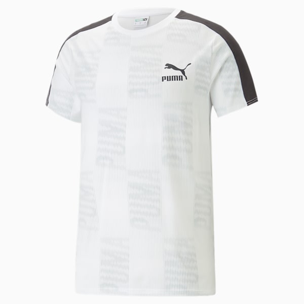 T7 Sport All Over Print Men's Slim Fit T-Shirt, Puma White-AOP, extralarge-IND