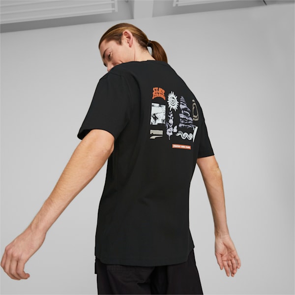 DOWNTOWN Graphic Men's T-Shirt, PUMA Black
