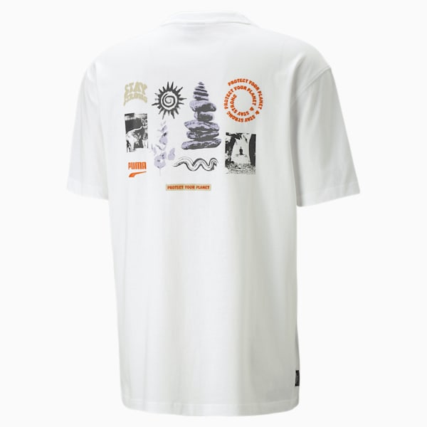 DOWNTOWN Graphic Men's T-Shirt, PUMA White