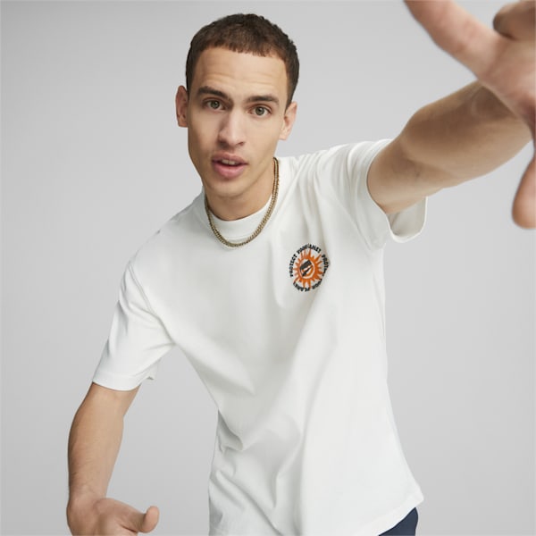 DOWNTOWN Graphic Men's T-Shirt, PUMA White