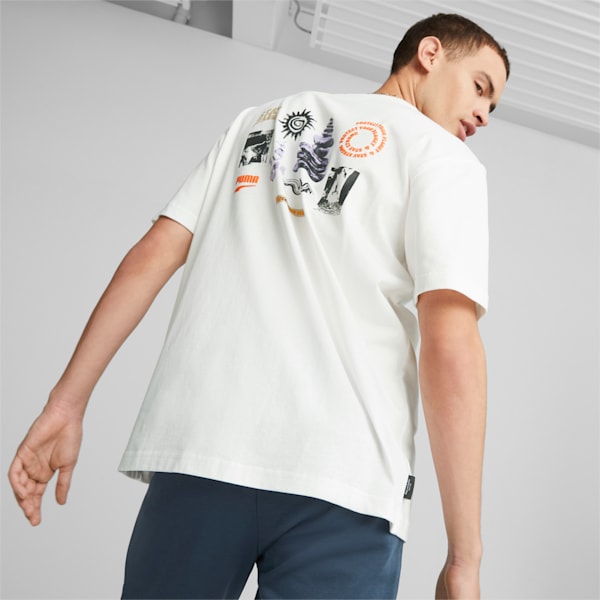 DOWNTOWN Graphic Men's Relaxed Fit T-Shirt, PUMA White, extralarge-IND