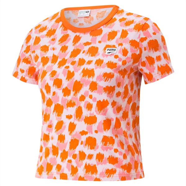 DOWNTOWN Slim Fit Women's Slim Fit T-Shirt, Cayenne Pepper-AOP, extralarge-IND