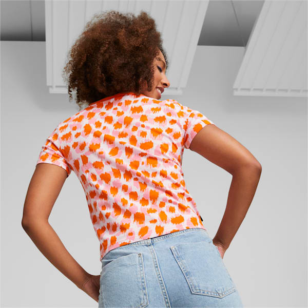 DOWNTOWN Slim Fit Women's Slim Fit T-Shirt, Cayenne Pepper-AOP, extralarge-IND