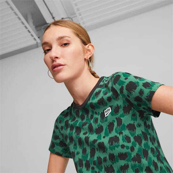 DOWNTOWN Slim Fit Women's Slim Fit T-Shirt, Vine-AOP, extralarge-IND