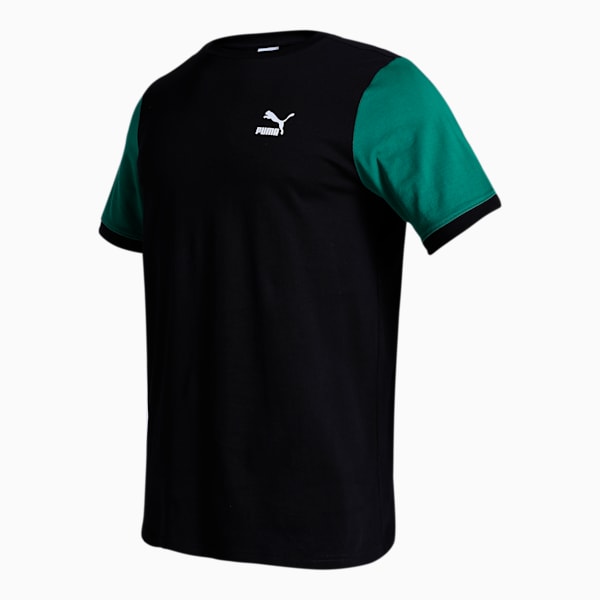 Classics Block Regular Fit Mens T-Shirt, Puma Black-Vine, extralarge-IND