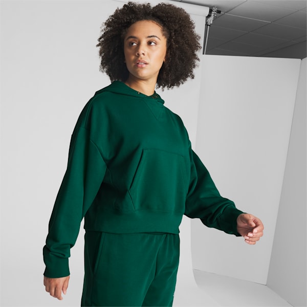 Sudadera de básquetbol con capucha para mujer PUMA x TROPHY HUNTING, Malachite, extralarge