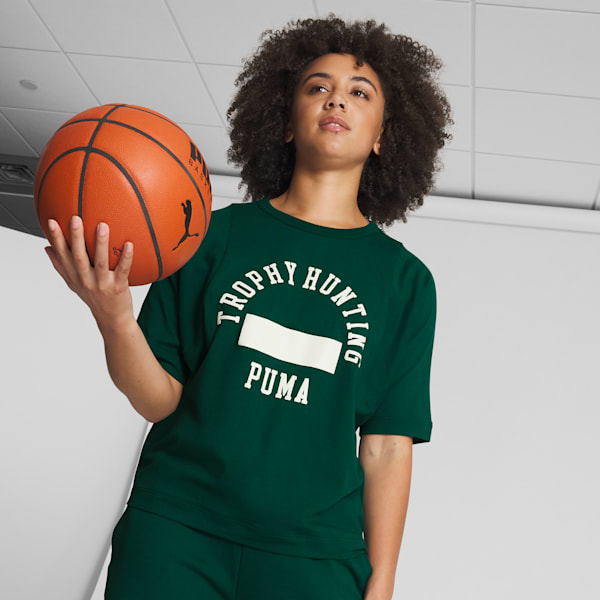 PUMA x TROPHY HUNTING Women's Basketball Tee, Malachite, extralarge