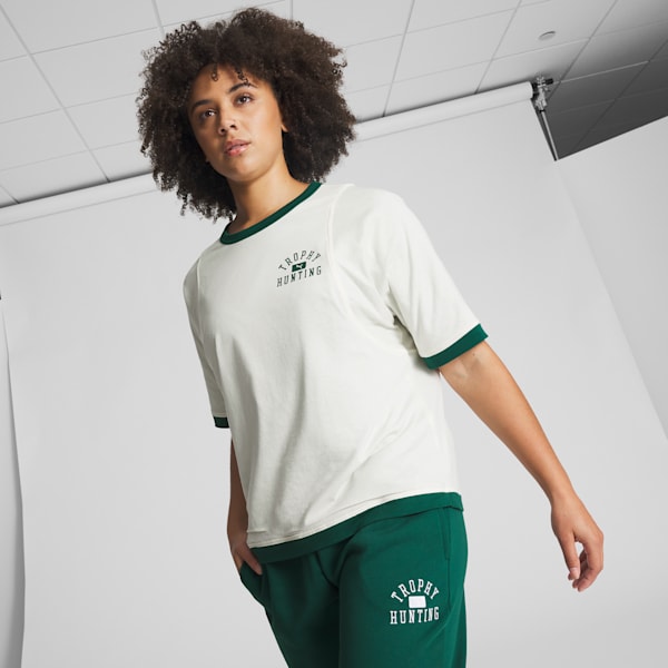 Playera de básquetbol para mujer PUMA x TROPHY HUNTING, Malachite, extralarge