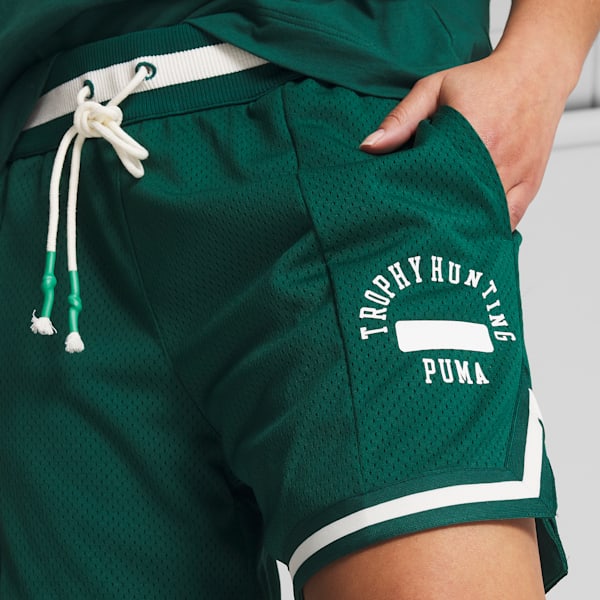 PUMA x TROPHY HUNTING Women's Basketball Shorts, Malachite, extralarge