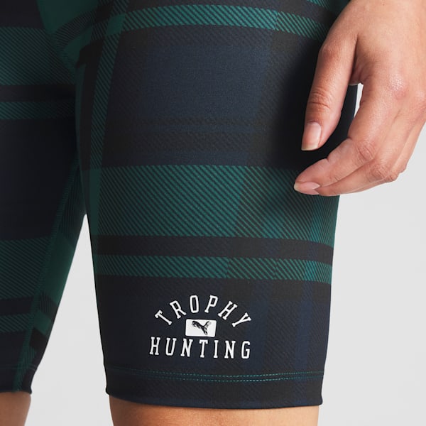 Shorts biker de básquetbol para mujer PUMA x TROPHY HUNTING, Malachite-AOP, extralarge