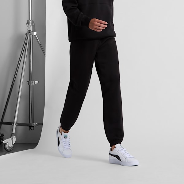 Black and white puma sweatpants outlet