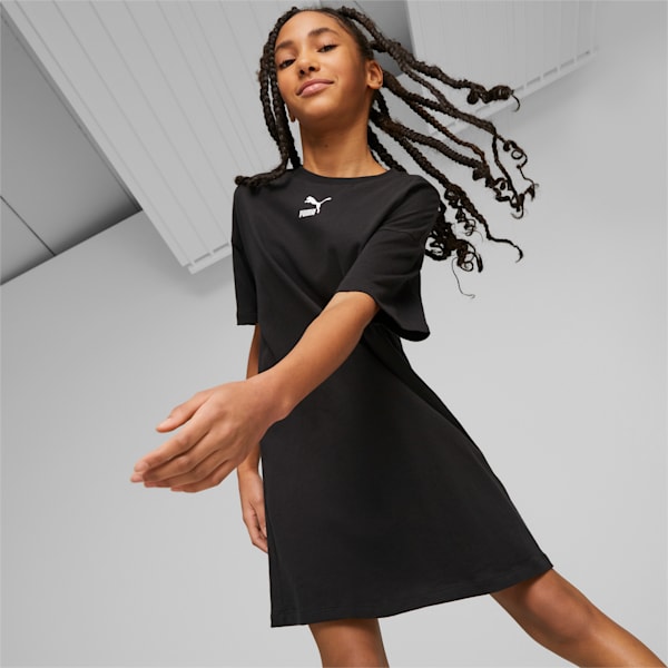 CLASSICS Girl's T-Shirt Dress, PUMA Black, extralarge-IND