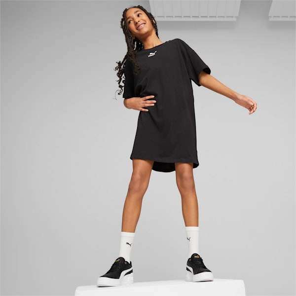 CLASSICS Girl's T-Shirt Dress, PUMA Black, extralarge-IND