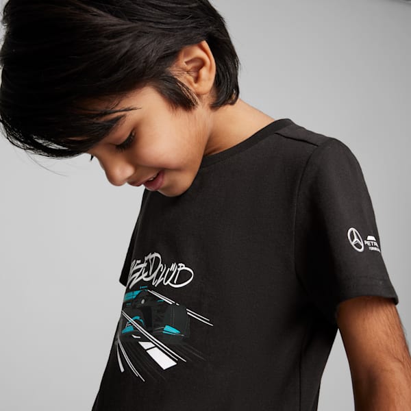 Mercedes-AMG Petronas Motorsport Kids' T-shirt, PUMA Black, extralarge-IND