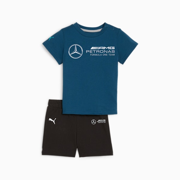 2-Piece Mercedes-AMG Petronas Motorsport Toddlers' Logo Tee Set, Ocean Tropic, extralarge