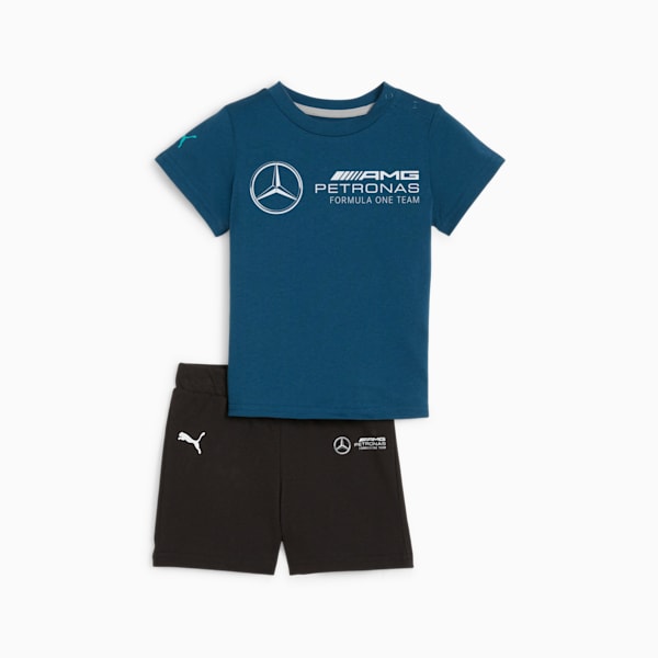2-Piece Mercedes-AMG Petronas Motorsport Toddlers' Logo Tee Set, Ocean Tropic, extralarge