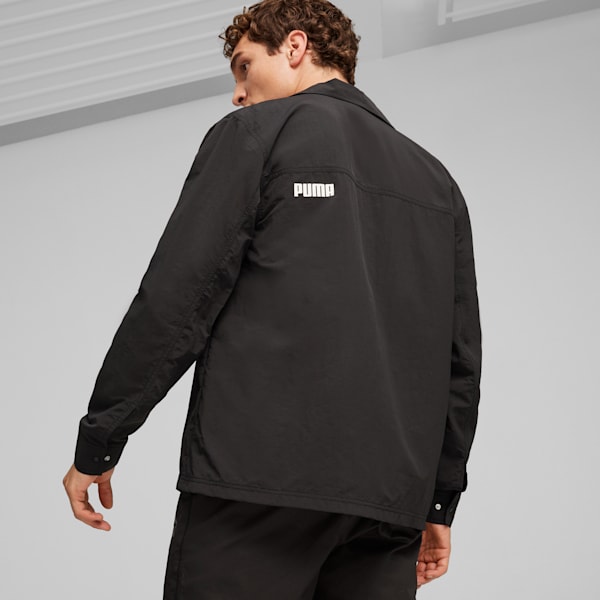 Men's Shirt Jacket, PUMA Black, extralarge