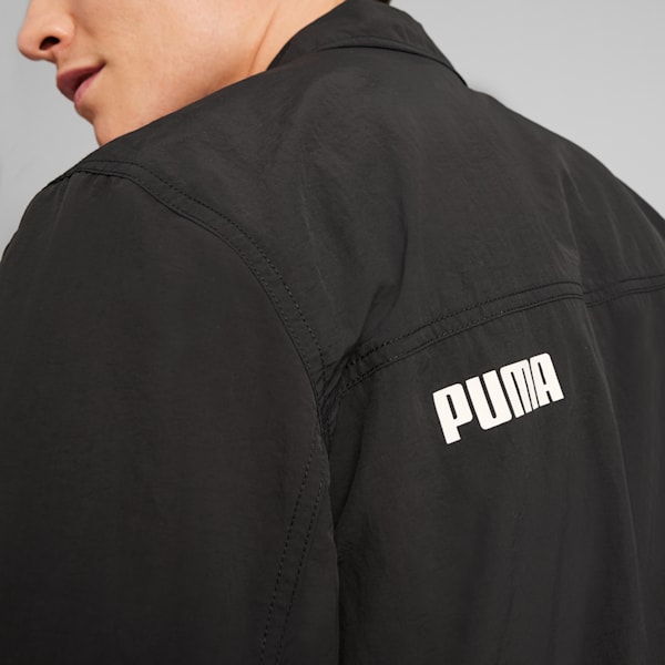 Men's Shirt Jacket, PUMA Black, extralarge