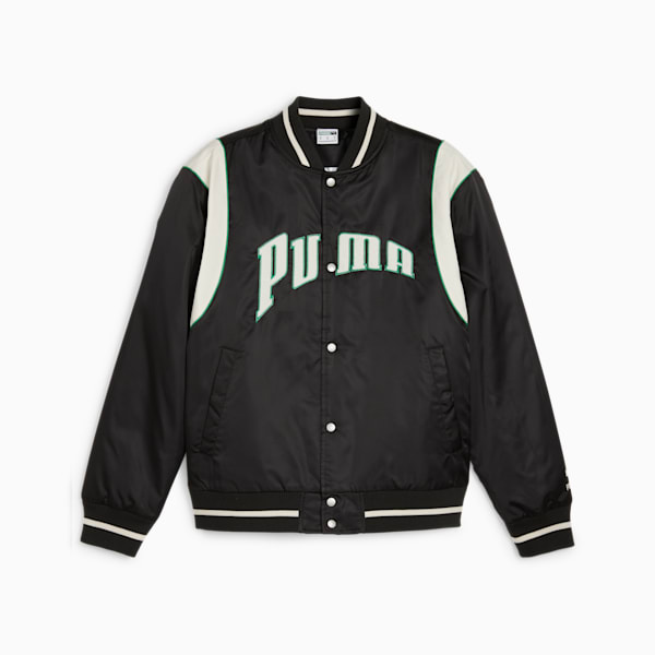 PUMA TEAM Unisex Varsity Jacket, PUMA Black, extralarge-IND