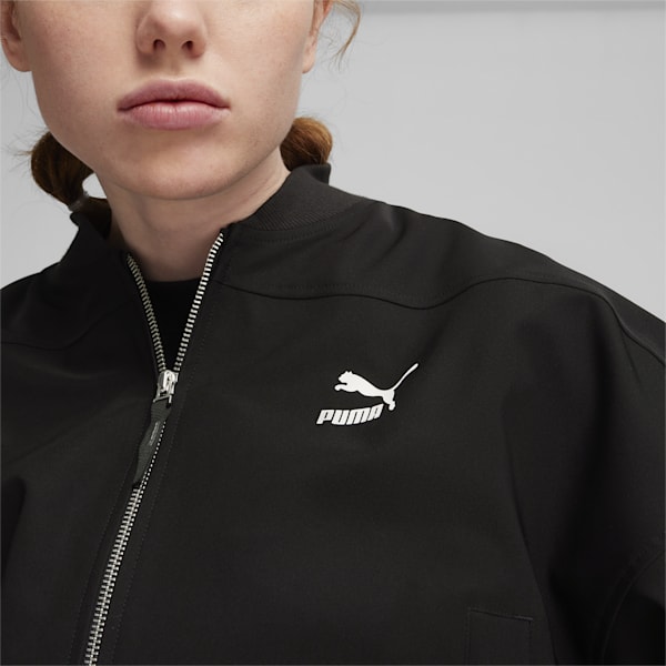 Chamarra bomber para mujer CLASSICS Shiny, PUMA Black, extralarge