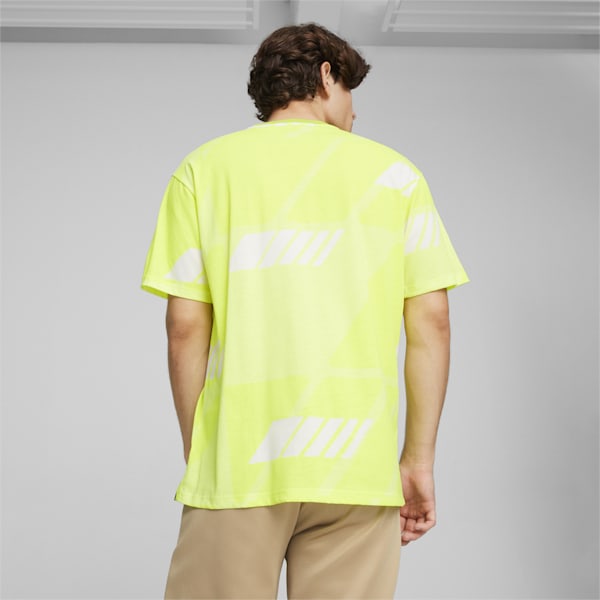 メンズ メルセデス AMG ステートメント AOP 半袖 Tシャツ, Electric Lime, extralarge-IND