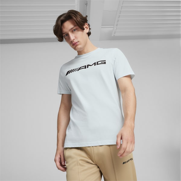 メンズ メルセデス AMG ロゴ 半袖 Tシャツ, Dewdrop, extralarge-IND