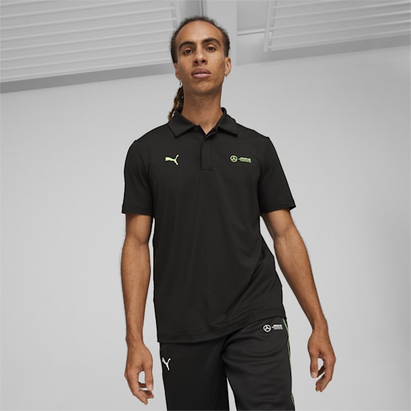 Mercedes-AMG Petronas Motorsport CLOUDSPUN Men's Polo, PUMA Black, extralarge-IND