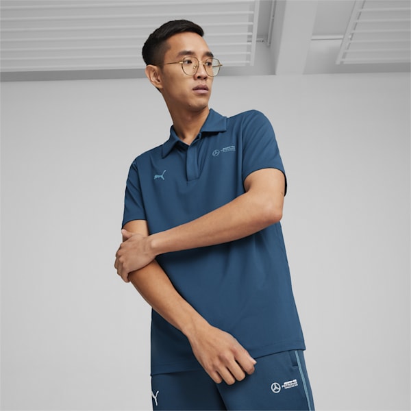 Mercedes-AMG Petronas Motorsport CLOUDSPUN Men's Polo, Ocean Tropic, extralarge-IND