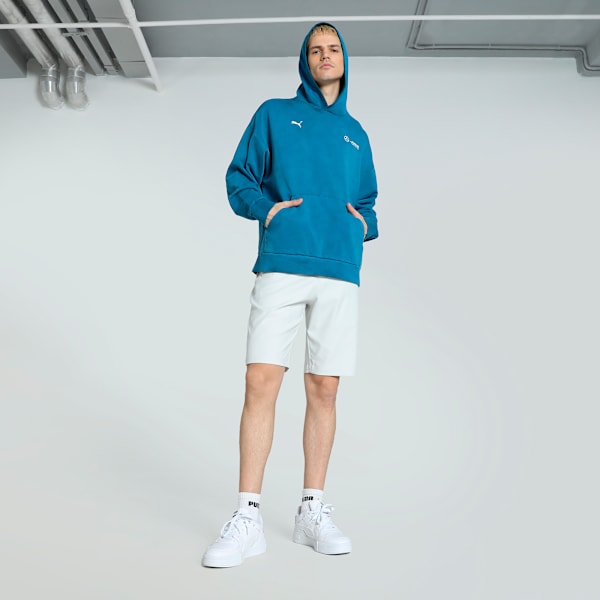 Mercedes-AMG PETRONAS Garage Crew Men's Relaxed Fit Motorsport Hoodie, Ocean Tropic, extralarge-IND