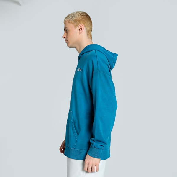 Mercedes-AMG PETRONAS Garage Crew Men's Relaxed Fit Motorsport Hoodie, Ocean Tropic, extralarge-IND
