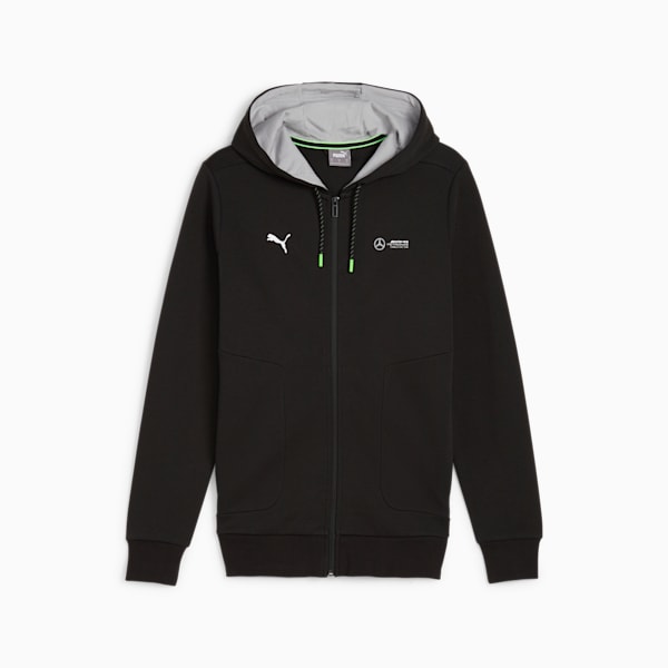 Mercedes AMG-Petronas F1® Motorsport Men's Hooded Sweat Jacket, PUMA Black, extralarge