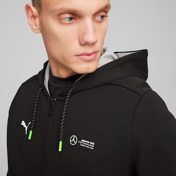 Mercedes AMG-Petronas F1® Motorsport Men's Hooded Sweat Jacket, Cheap Jmksport Jordan Outlet Black, extralarge