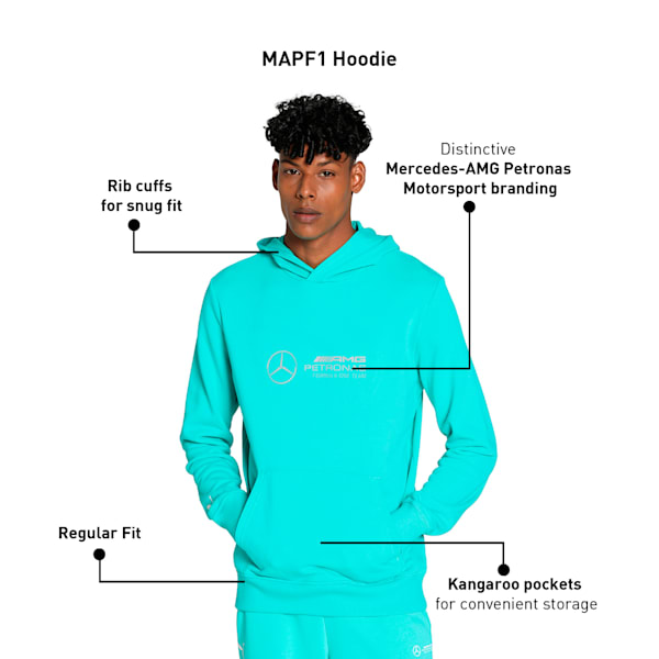 Mercedes-AMG Petronas Motorsport Men's Hoodie, Sheen Green, extralarge-IND