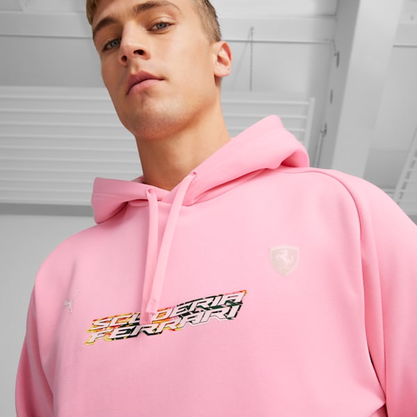 Sudadera con capucha Scuderia Ferrari RACE CREW para hombre, Pink Lilac, extralarge