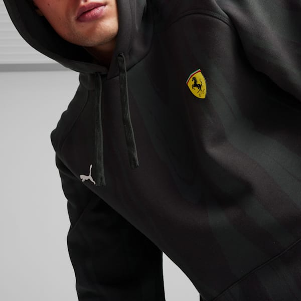 Scuderia Ferrari Race Men's Motorsport Hoodie, PUMA Black, extralarge