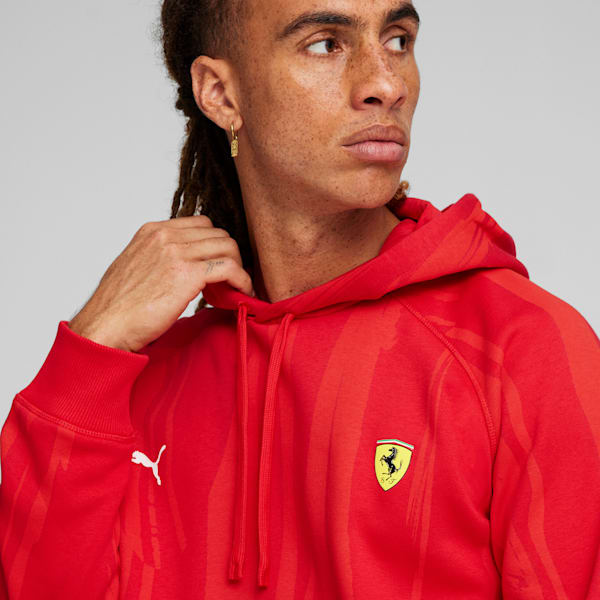 Chandail à capuchon de style Scuderia Ferrari Motorsport, homme, Rosso Corsa, extralarge