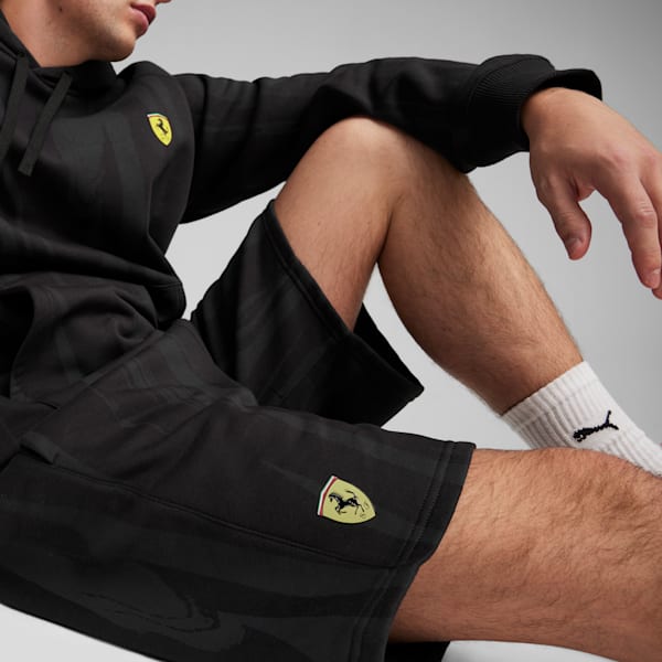 Short en molleton à motif intégral Scuderia Ferrari Race, homme, PUMA Black, extralarge