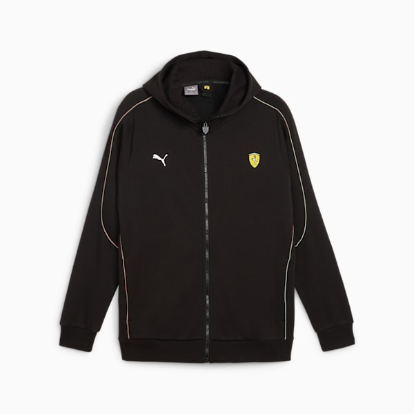 Scuderia Ferrari Men's Motorsport Race Hooded Sweat Jacket, PUMA Black, extralarge