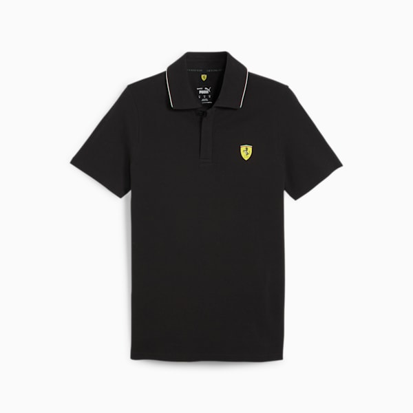 Playera tipo polo para hombre Scuderia Ferrari Motorsport, PUMA Black, extralarge