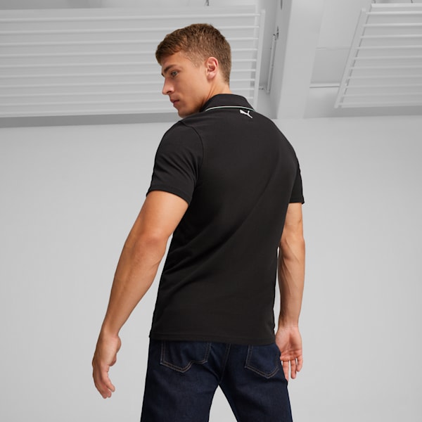 Playera tipo polo para hombre Scuderia Ferrari Motorsport, PUMA Black, extralarge