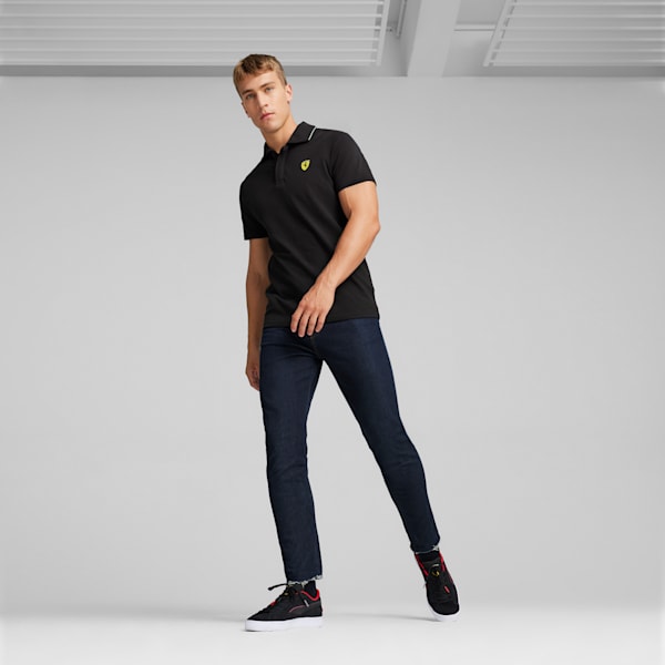 Playera tipo polo para hombre Scuderia Ferrari Motorsport, PUMA Black, extralarge