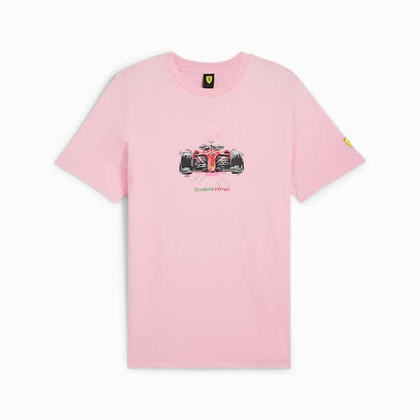 Scuderia Ferrari Men's Motorsport Race Graphic T-shirt, Pink Lilac, extralarge-IND