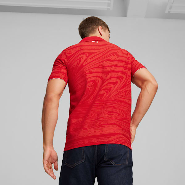 Playera tipo polo estampada para hombre Scuderia Ferrari Race Motorsport, Rosso Corsa, extralarge