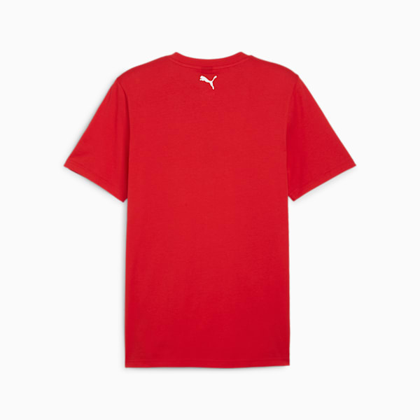Scuderia Ferrari Race Big Shield Men's Motorsport Tonal Tee, Rosso Corsa, extralarge