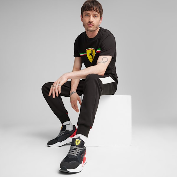 Scuderia Ferrari Race Big Shield Men's Motorsport Heritage Tee, PUMA Black, extralarge