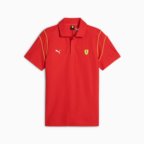 Scuderia Ferrari Race MT7 Men's Polo, Rosso Corsa, extralarge