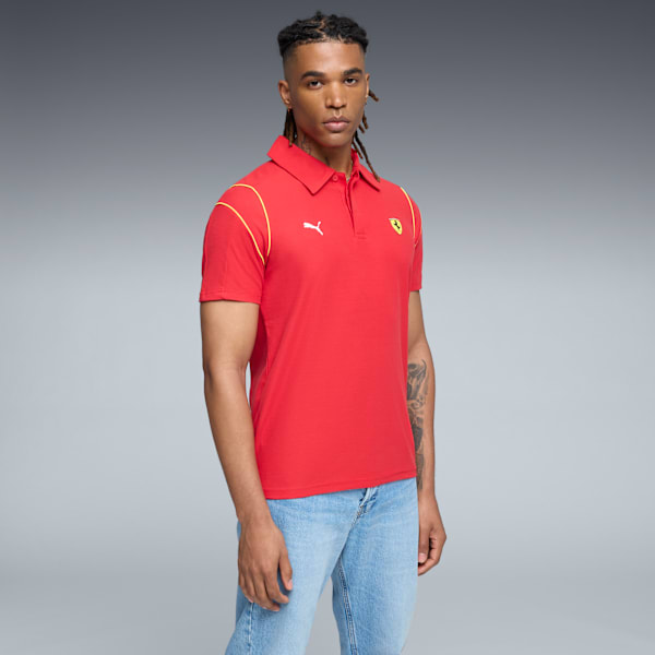 Scuderia Ferrari Race MT7 Men's Polo, Rosso Corsa, extralarge